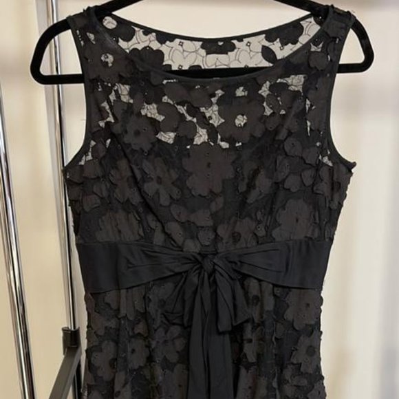 COPY - Adrianna Papell Black Dress Size 8 - Picture 1 of 4